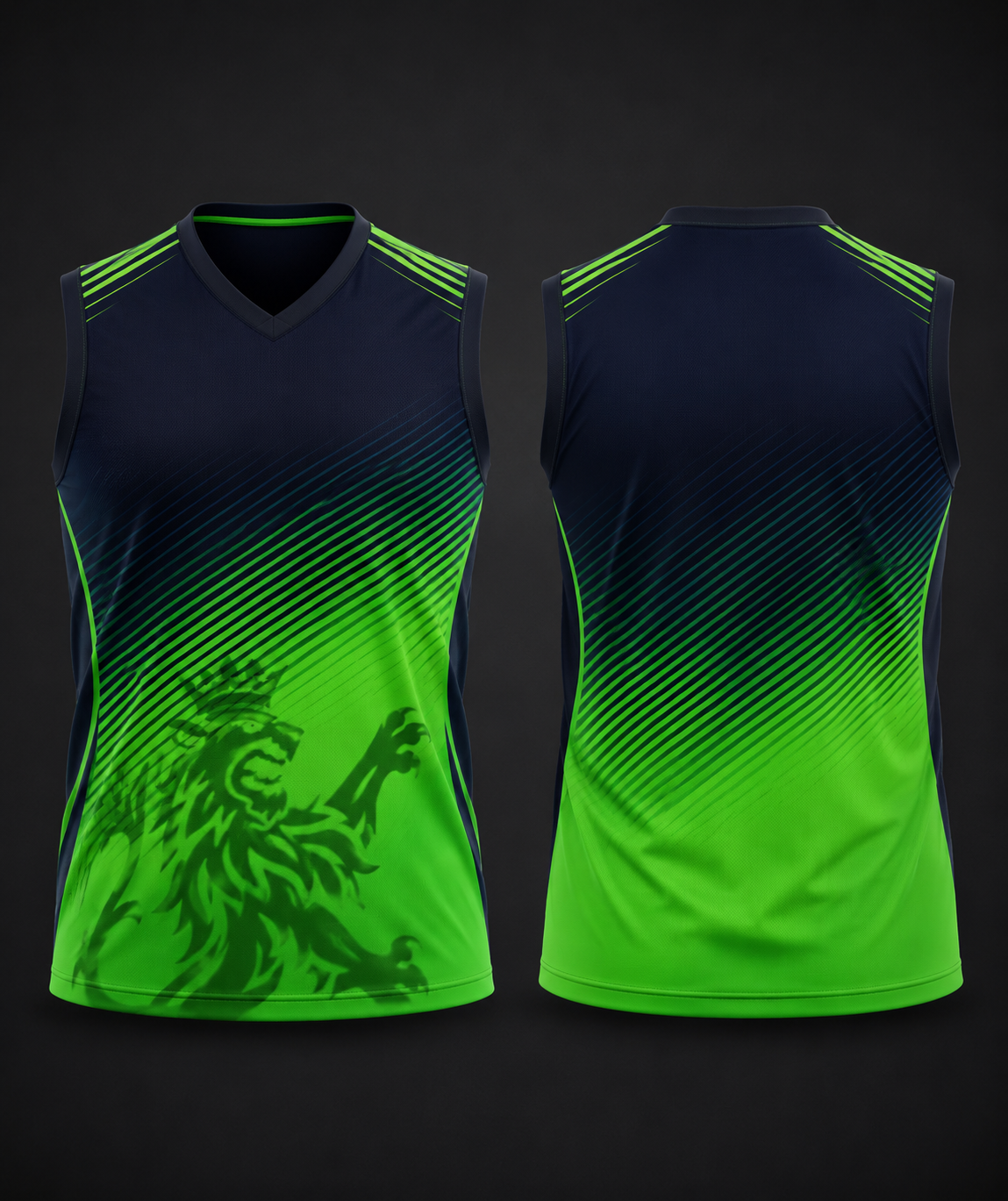 bangalore fan jersey v neck sleeveles name and number print